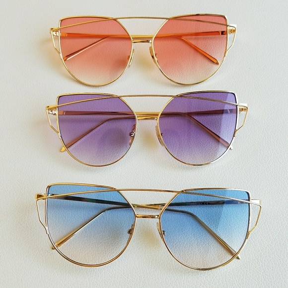 Cat eye reflective sunglasses, mirror sunglassess - Picture 3 of 7